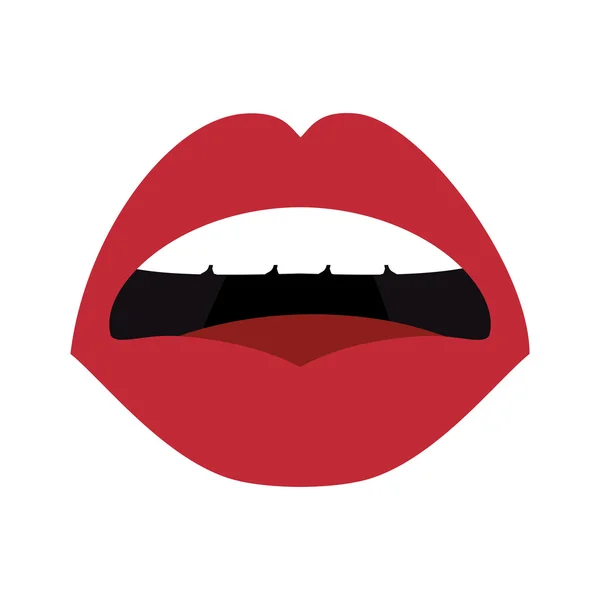 Boca con labios rojos sexy — Archivo Imágenes Vectoriales