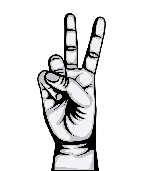 Hand peace and love symbol Royalty Free Stock Illustrations