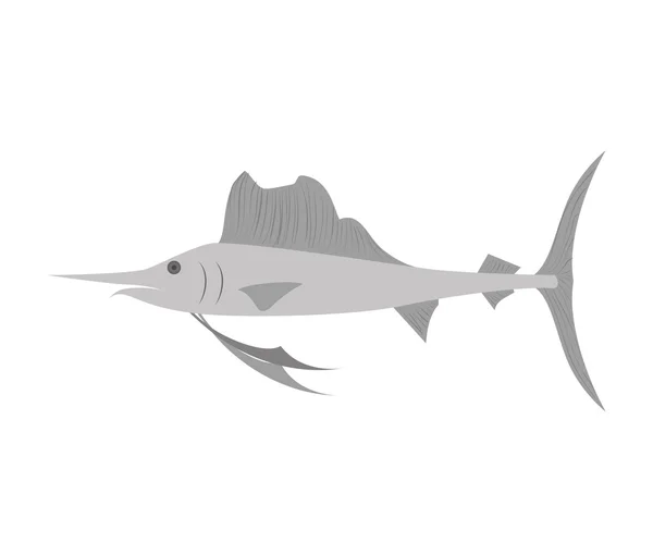 Schwertfisch Wassertier — Stockvektor
