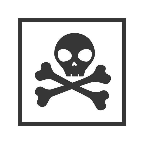 Skull with bones sign — Stock Vector