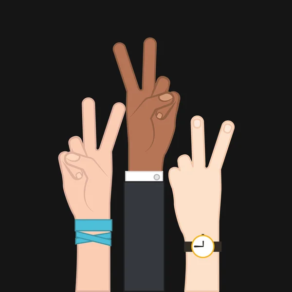 Hand peace and love symbol Vector Graphics
