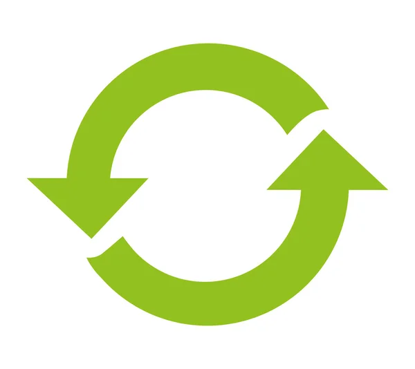 Recycle pijlen hergebruik symbool — Stockvector