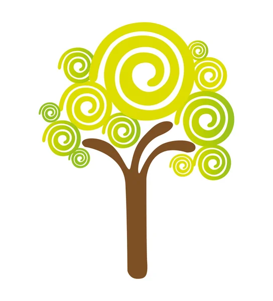 Träd växt naturligt isolerade ikonen — Stock vektor