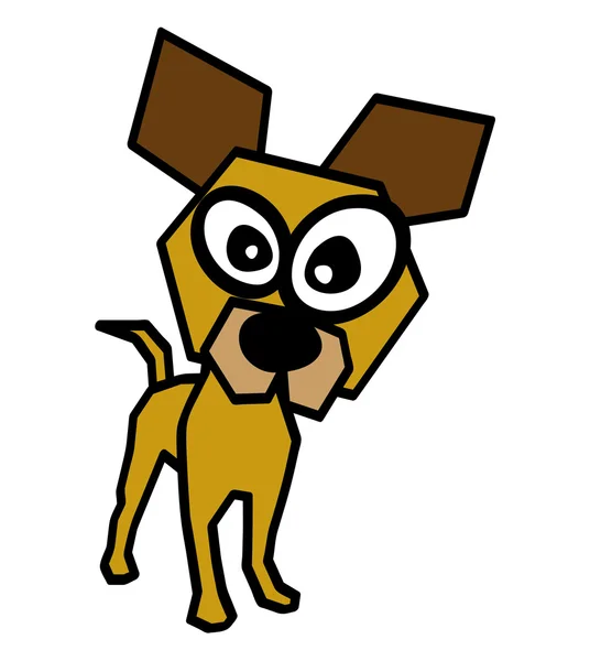 Karakter maskot anjing lucu - Stok Vektor