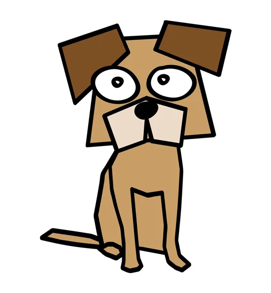 Perro mascota carácter divertido — Vector de stock