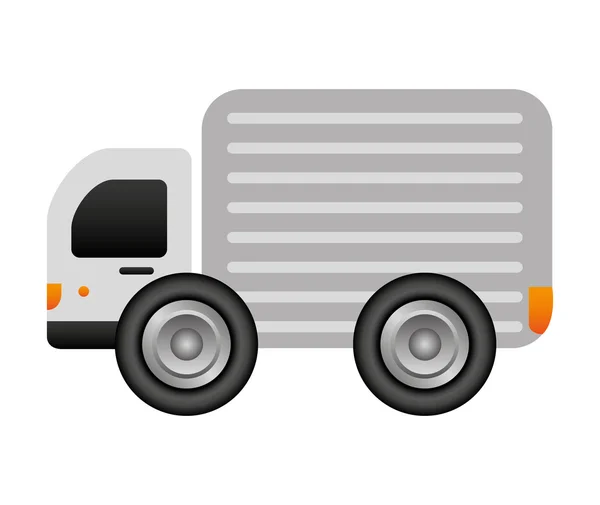 Truck vehicle delivery isolated icon — Stock Vector