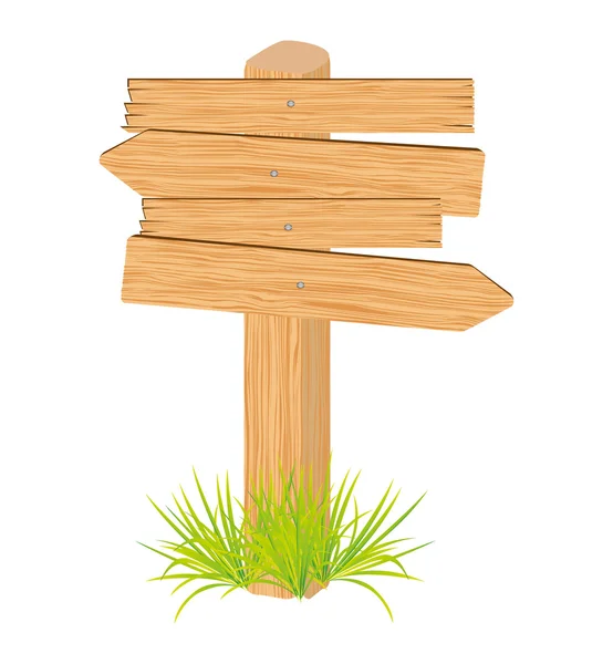 Panneau d'étiquette en bois isolé — Image vectorielle