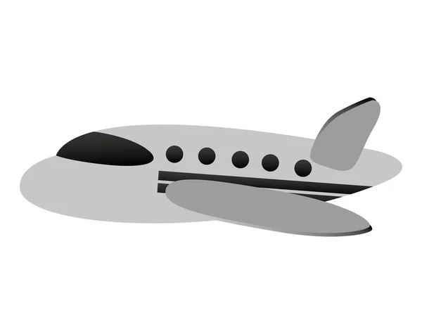 Airplane fly vehicle isolated icon — Stock Vector