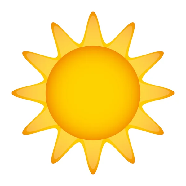 Sonne Sommer Charakter isoliert Symbol — Stockvektor