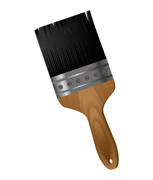 Brush paint isolated icon — Stock Vector
