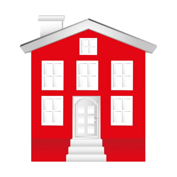 Casa casa silueta aislado icono — Vector de stock