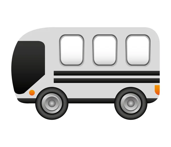 Transporte de vehículos de autobús aislado — Vector de stock