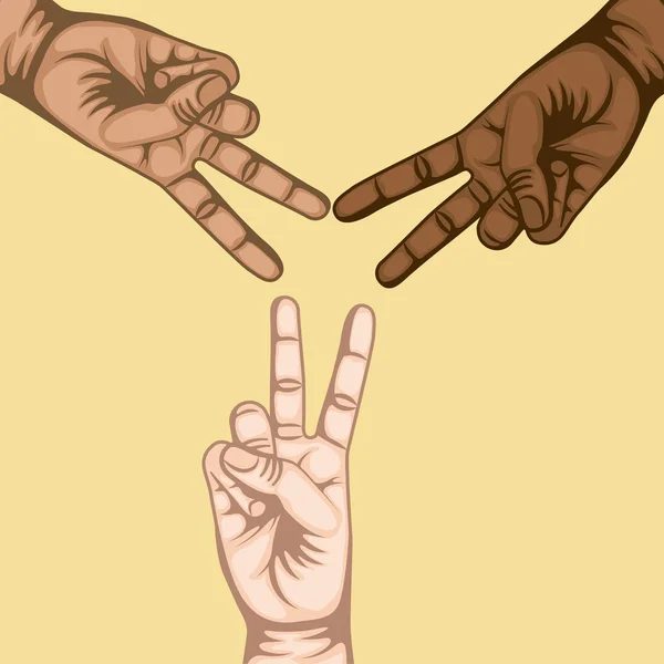 Hand peace and love symbol Royalty Free Stock Illustrations