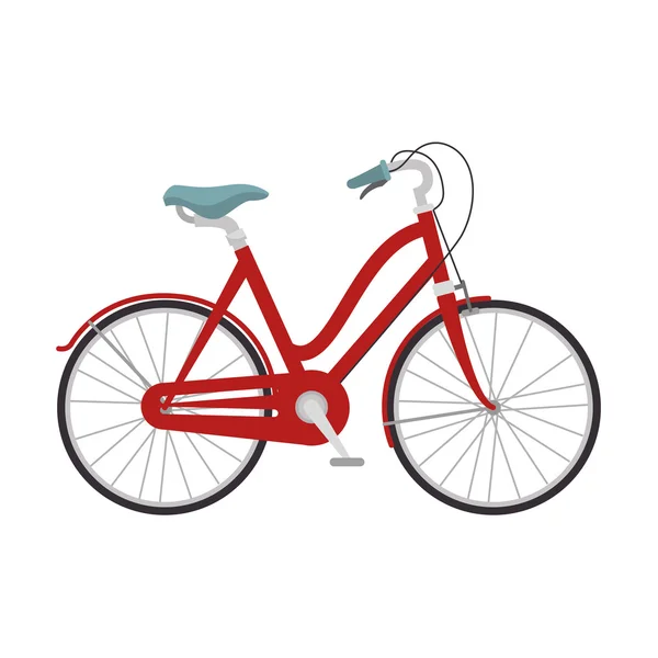 Bicicletta classica rossa — Vettoriale Stock