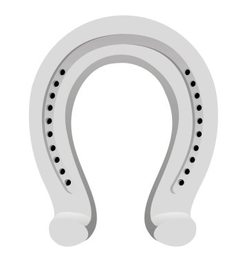 at nalı metal izole simgesi