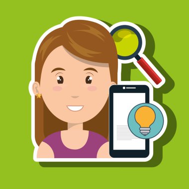 Kadın akıllı telefon arama fikir