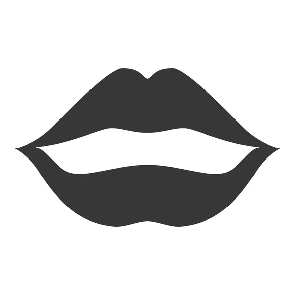 Mond met rode sexy lippen — Stockvector