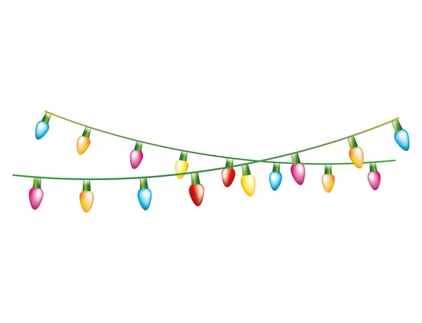 Lumières de Noël couleurs électriques — Image vectorielle