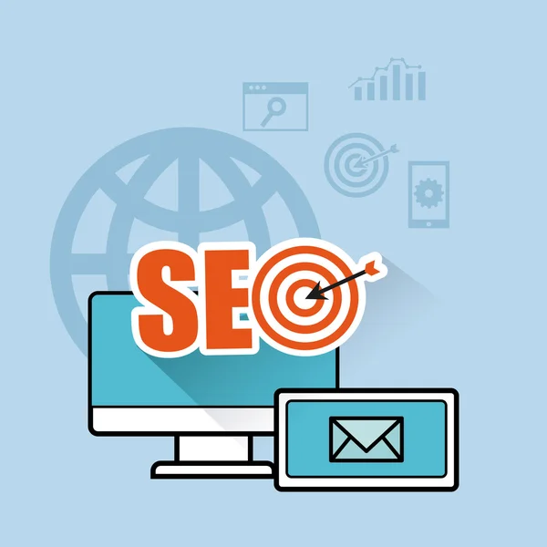 Design della tecnologia seo — Vettoriale Stock