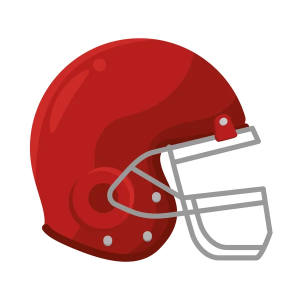 Red helmet american football — Stock Vector
