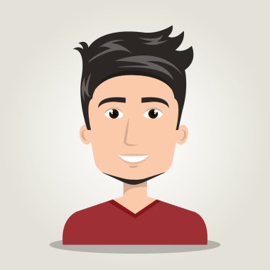 izole karikatür adam simgesi yüz