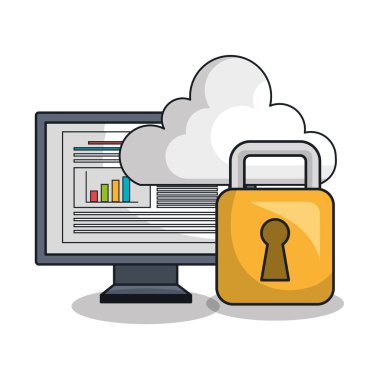 izole dizüstü simge teknoloji dijital