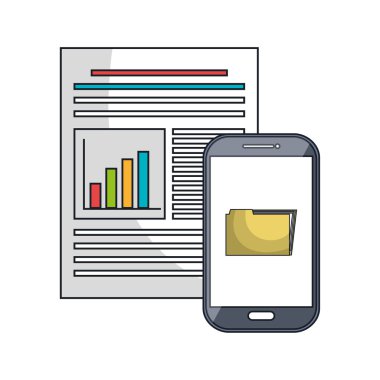 akıllı telefon simgesi dijital teknoloji izole