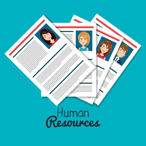 Human resources search isolated — Stock Vector