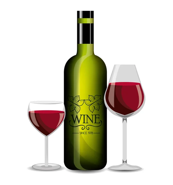 分離されたワインのラベル デザイン — ストックベクタ