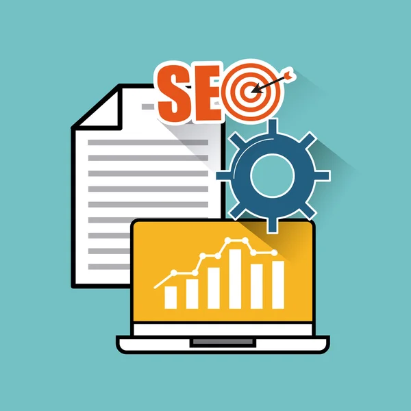 Design della tecnologia seo — Vettoriale Stock