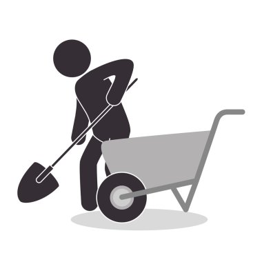 simgesi siluet çalışan inşaat tasarım