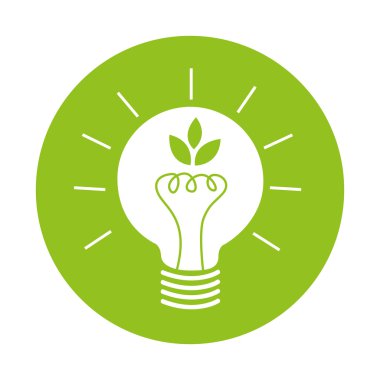 Ampul Işık Eko enerji simgesi