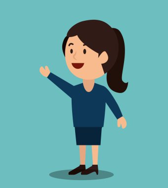 izole kadın karikatür para kazanç tasarım