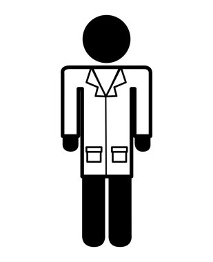 Doktor avatar siluet izole