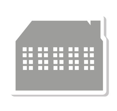 bina inşaat izole simgesi