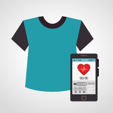 çizgi film tshirt smartphone spor öğeleri tasarım