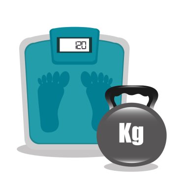 çizgi film banyo ölçekli dumbbell elemanları tasarımı