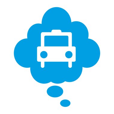 taksi servisi izole simgesini