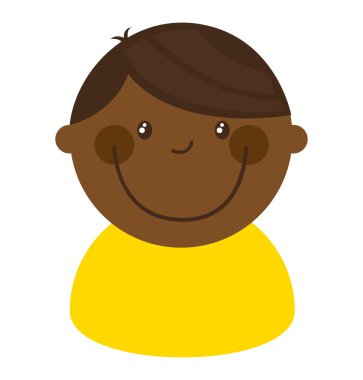 küçük sevimli çocuk izole simgesi