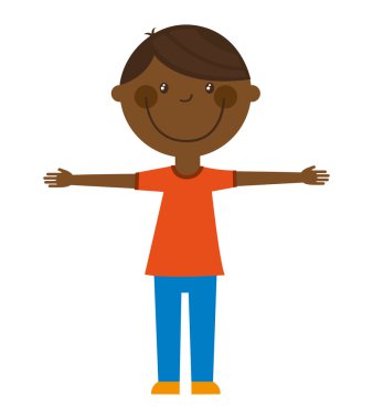 küçük sevimli çocuk izole simgesi