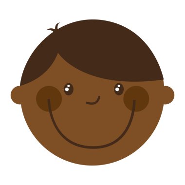 küçük sevimli çocuk izole simgesi