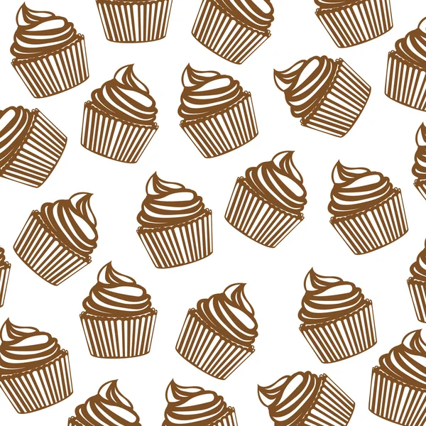 Délicieuse pâtisserie sucrée cupcake — Image vectorielle