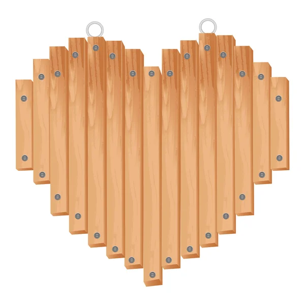 Heart dsign with wooden sticks — Stock Vector