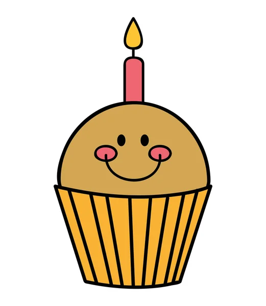 Γλυκά γλυκά νόστιμα cupcake — Διανυσματικό Αρχείο