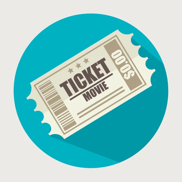 Icon ticket movie design — Stock Vector