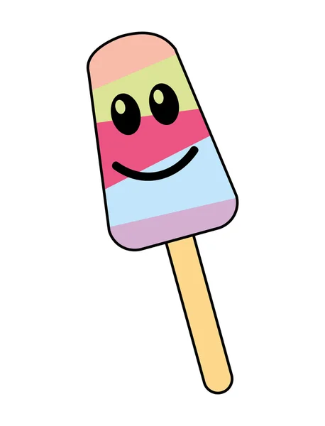 冰激淋字符美味甜点 — 图库矢量图片