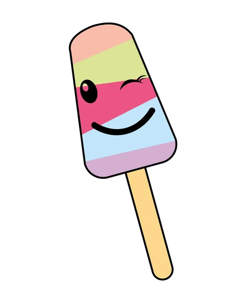 冰激淋字符美味甜点 — 图库矢量图片