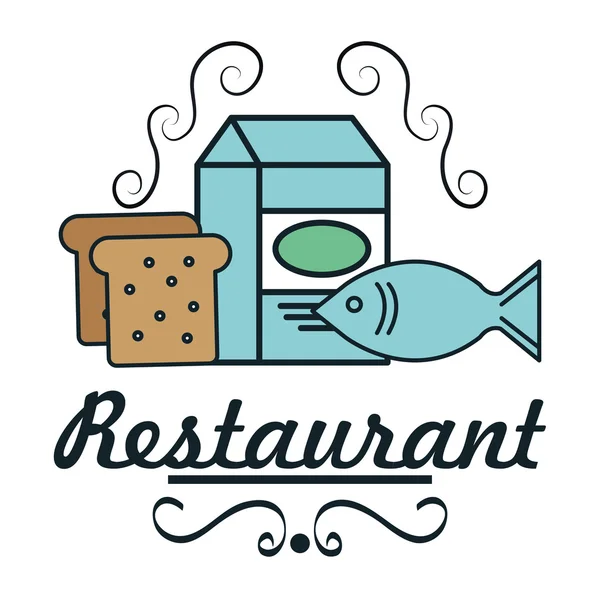 Menu restaurant design alimentaire — Image vectorielle