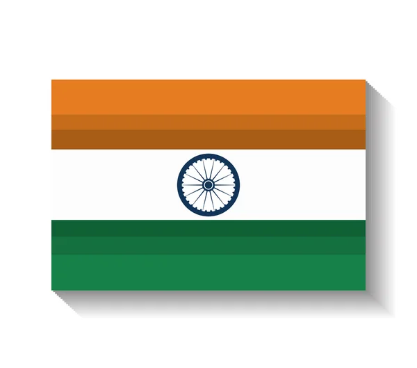Σημαία Καλώς σχεδίασης χώρα Ινδία — Διανυσματικό Αρχείο