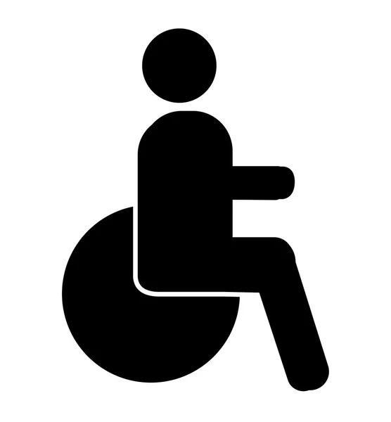 Disable person silhouette icon — Stock Vector